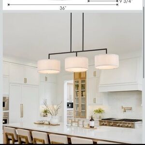 VILUXY Modern Farmhouse Chandelier for Kitchen Island
